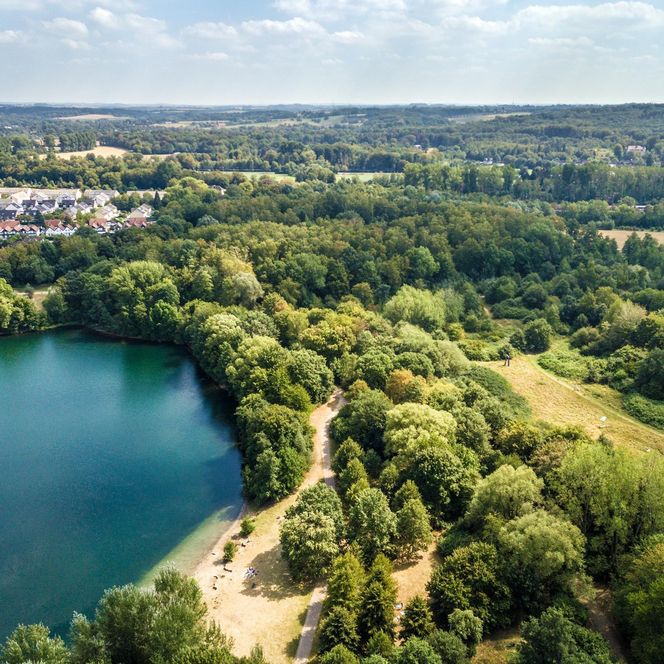 Blick auf den Grünen See bei Ratingen