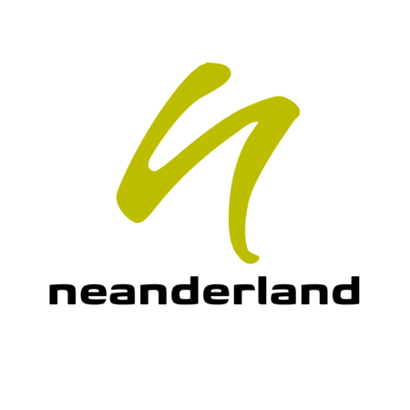 Logo neanderland (grünes kleines n über kleineren schwarzen neanderland-Schriftzug)
